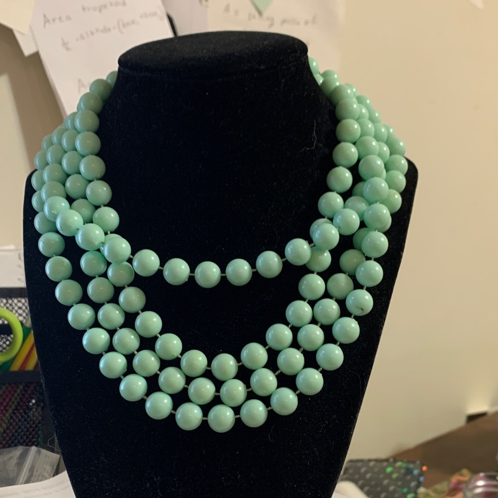 Mint Beaded Statement Necklace - Women Jewelry